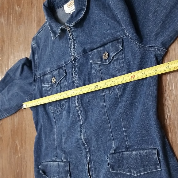 (12) Talbots Jean Jacket Denim Coastal Cowgirl Farmhouse Western Trendy Grunge - Picture 6 of 9